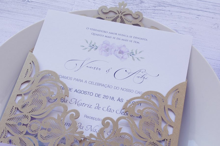 Convite de Casamento, idealizado e produzido pela Ideia Genial, especialista em convites de casamento personalizados e datas especiais.