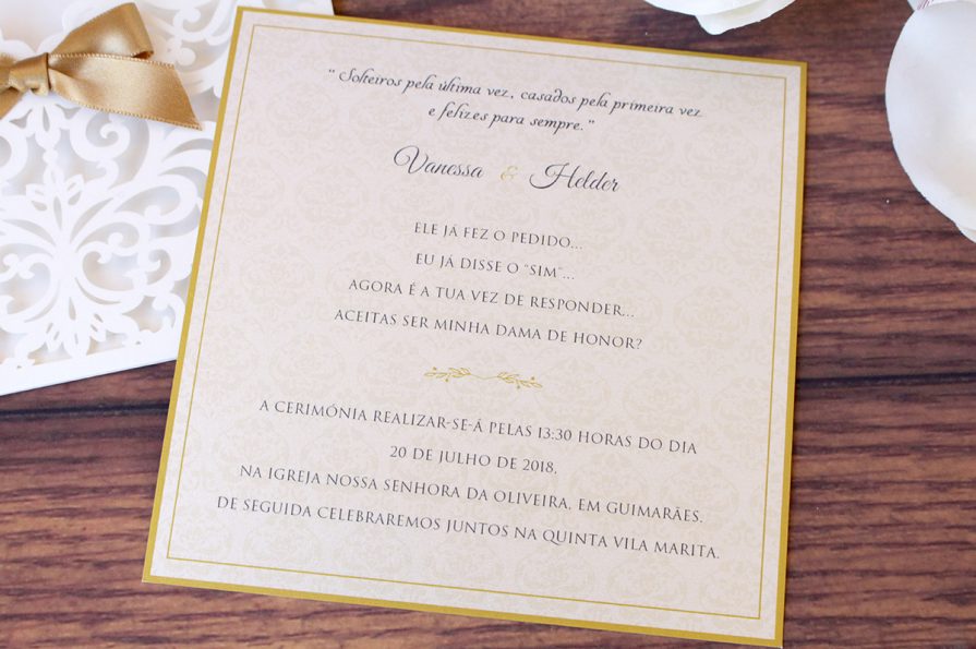 Convite de Casamento, idealizado e produzido pela Ideia Genial, especialista em convites de casamento personalizados e datas especiais.