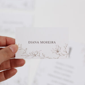 marcadores de lugar casamento em cartão com impressão digital