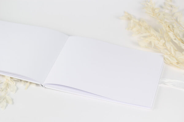 Livro de honra casamento design, páginas interiores em branco.